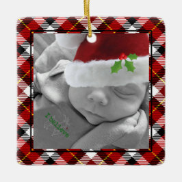 Glad helg Red Black Play Lastbil Träd Anpassningsb Julgransprydnad Keramik