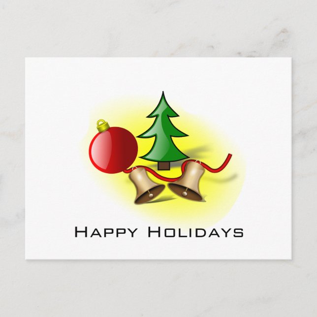 Glad helg ~ Red Boll, Klockor och Träd (Framsida)