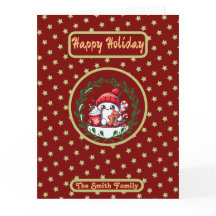 Glad helg Red Guld julfoto