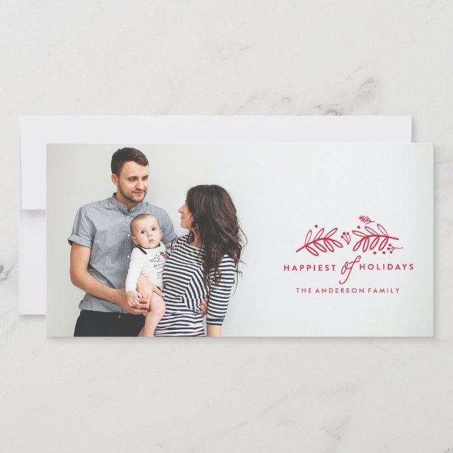 GLAD HELG RED-julfotoport Julkort (Framsida)