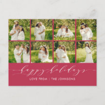 Glad helg Red Modern Elegant Photo Collage