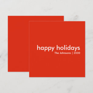 Glad helg Red Modern Snyggt-jul Julkort