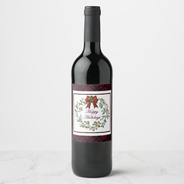 Glad helg Red Play Vinflaska Etikett (Framsida)