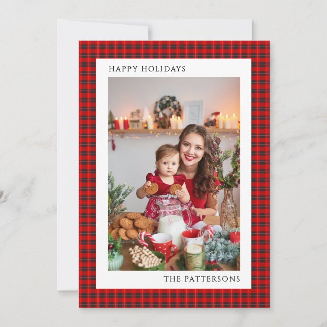 Glad helg Red Tartan Photo | Jul (Framsida)