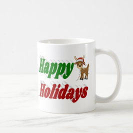 Glad helg Reindeer halv typografi jul Kaffemugg