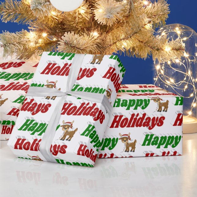 Glad helg Reindeer jultypografi Presentpapper (Helgdagar)