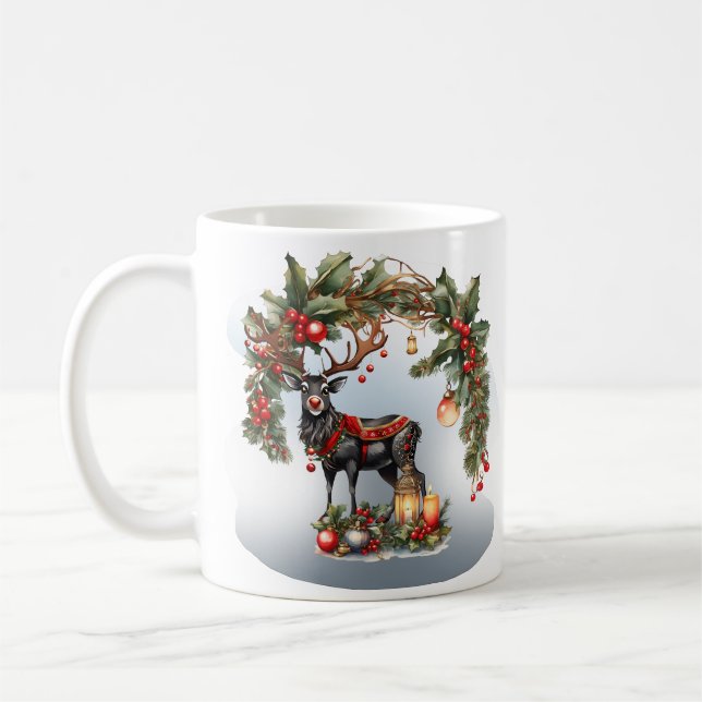 Glad helg Reindeer Kaffemugg (Vänster)