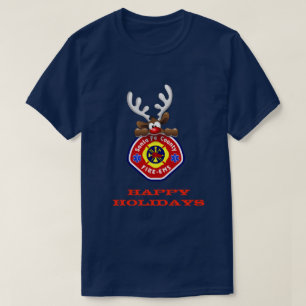 Glad helg Reindeer Santa Fe County Fire-EMS Tee