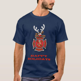 Glad helg Reindeer Tremont Fire Department Tröja