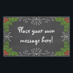 Glad helg rektangulärt klistermärke<br><div class="desc">En snabb och roligt chalkboard-design är säkert en bra idé för alla som får den här trendklistermärket! Särskilt efter att du anpassat det med ditt favoritmeddelande om helgdag! Se till att ta hela samordningssamlingen för att slutföra ditt helgdag-meddelande den här säsongen!</div>
