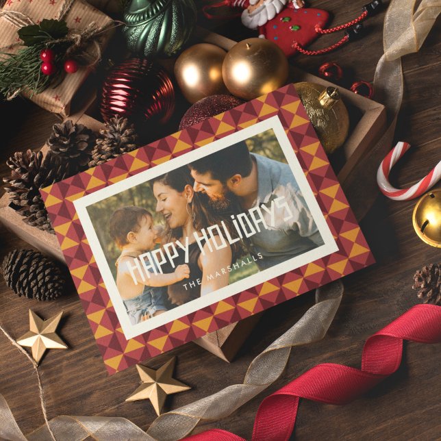 Glad helg Retro foto från mitten av förra seklet Julkort (Skapare uppladdad)