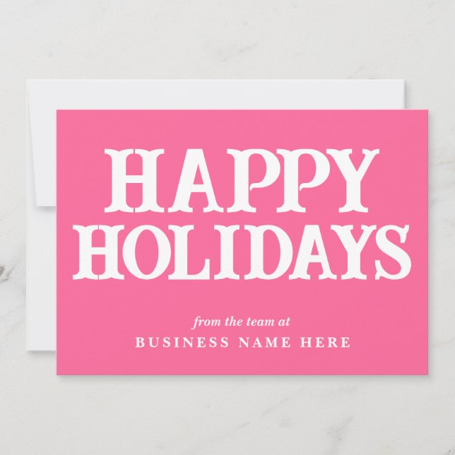Glad helg Retro Rosa Business Corporate Julkort (Framsida)