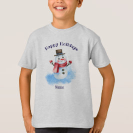 Glad helg Retro Snögubbe, Ungdom XS - XL T Shirt