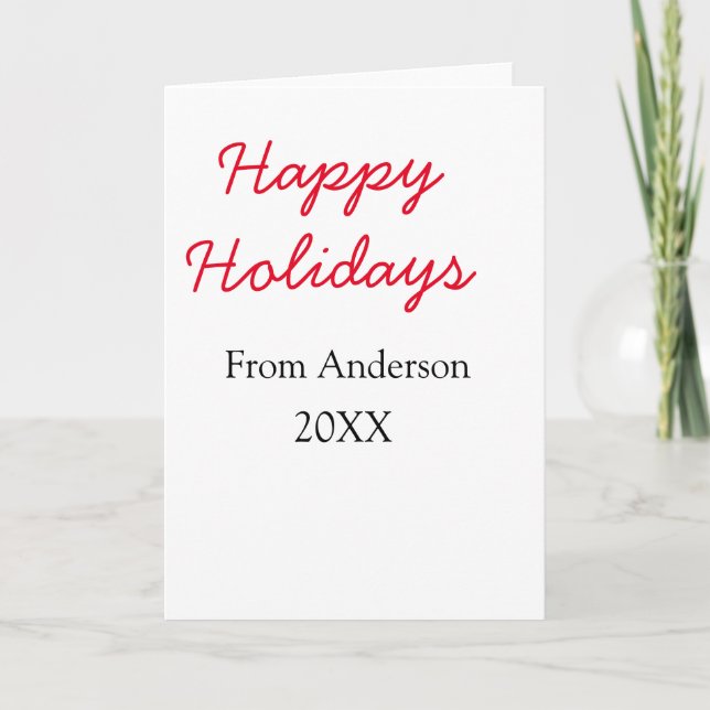 Glad helg röd svart kärlek-familjen namn år Chri Kort (Framsida)