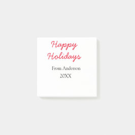 Glad helg röd svart kärlek-familjen namn år Chri Post-it Block