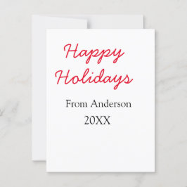 Glad helg röd svart kärlek-familjen namn år Chri Vykort