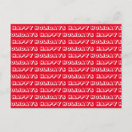 "Glad helg" röd vit Vykort