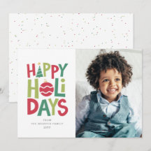 Glad helg-roligt, färgat fotokort