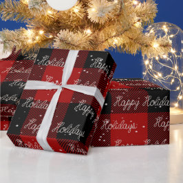 Glad helg Rope Text och Snöflingor Wrapping P Presentpapper