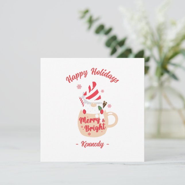 Glad helg - Rosa Mugg Hett Cocoa Merry & Bright (Stående Fram)
