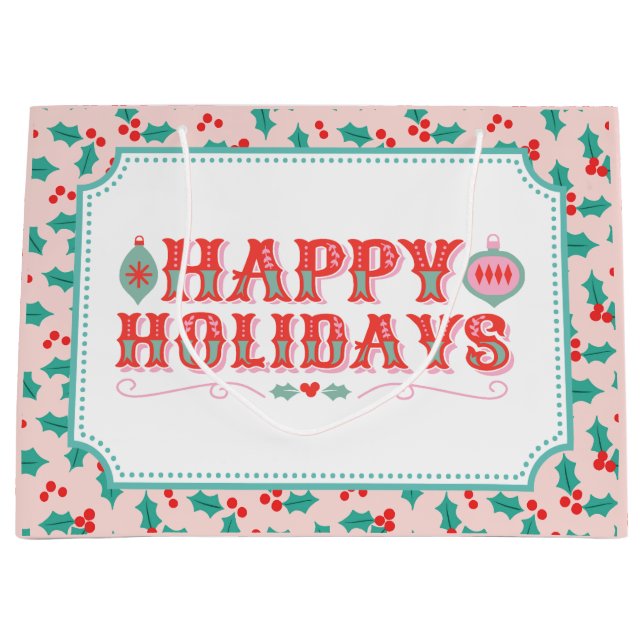 Glad helg | Rosa och Red Holly (Framsidan)