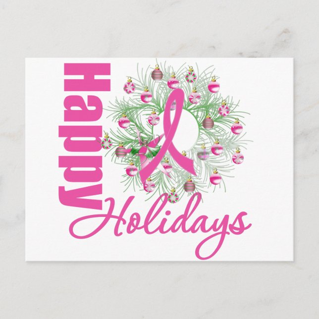 Glad helg Rosa Ribbon WAN  Vykort (Framsida)