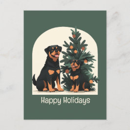 Glad helg Rottweiler Hundar Vykort