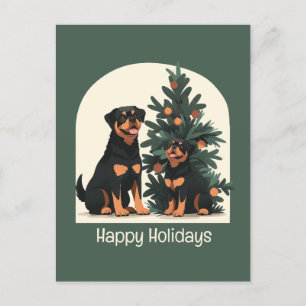 Glad helg Rottweiler Hundar Vykort