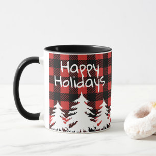 Glad helg Rustic Buffalo Play & White Träd Mugg
