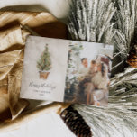Glad helg Rustic-julfoto Julkort<br><div class="desc">Rustic Glad helg Photo- julkort. Lägg bara till fotot och redigera texten genom att klicka på Anpassa. Matchande objekt i vår butik Cava Party Design.</div>