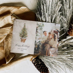 Glad helg Rustic-julfoto Julkort