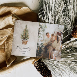 Glad helg Rustic-julfoto Julkort