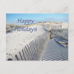 Glad helg Sand Dunes and Fences Vykort