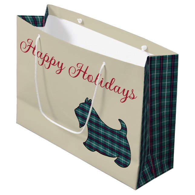 Glad helg Scottish Terrier Gift Bag (Framsidan Vinklad)