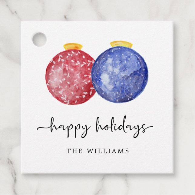 Glad helg Script-julprydnader Gåvor Etiketter (Framsida)