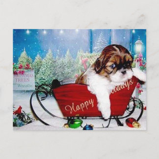 Glad helg Shih Tzu Vykort