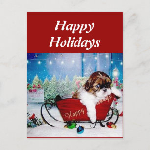 Glad helg Shih Tzu Vykort