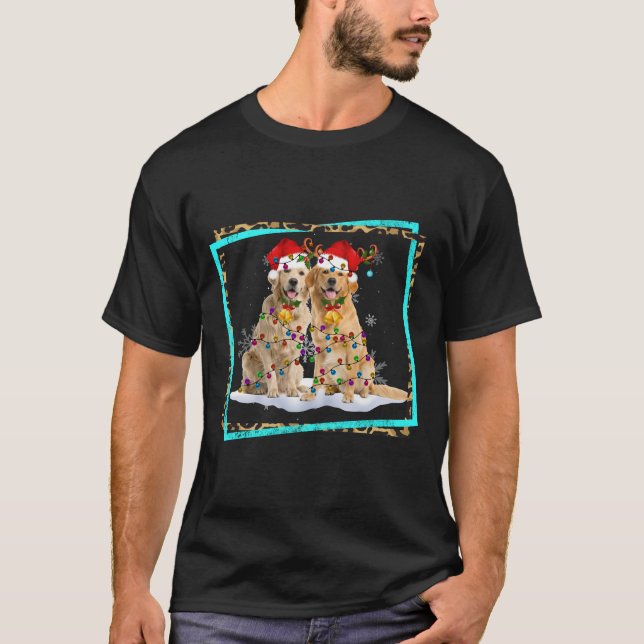 Glad helg Shirt, Golden Retriever-jul T Shirt (Framsida)