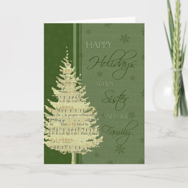 Glad helg-sister- och familjejulkort helgkort (Framsida)