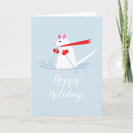 Glad helg Skidmus Julhälsning Kort