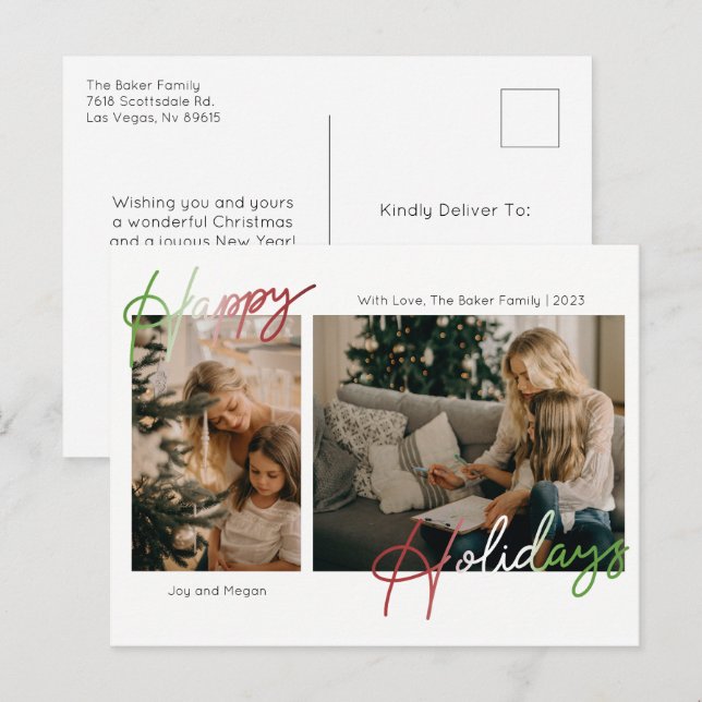 Glad helg-skriptfoto helg vykort (Fram/baksida)