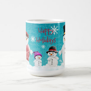 Glad helg Snögubbar Magisk Mugg