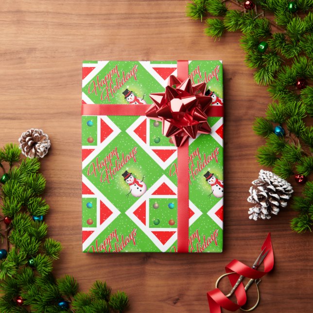 Glad helg / Snögubbe Jul Presentpapper (Julgåva)