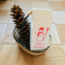 Glad helg Snögubbe Julafton Röd rostad kaffe