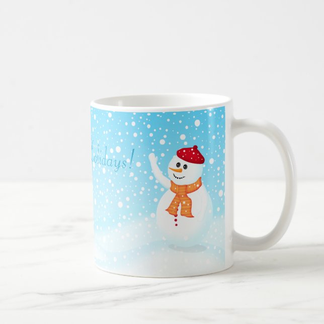 "Glad helg" Snögubbe Mugg (Höger)