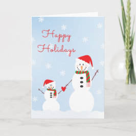 Glad helg Snögubbe Santa Hat Kort