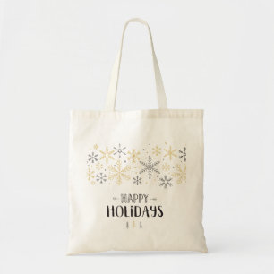 Glad helg Snowflake Doodle Tygkasse