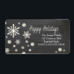 Glad helg snowflake Helgdag Address Label Fraktsedel<br><div class="desc">Lägg till en speciell detalj i helgdag! Det finns många olika kort tillgängliga,  så plocka den utformning och formulering du vill ha. Bläddra i butiken eller sök efter "portosabbianatalelabel".</div>