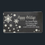 Glad helg snowflake Helgdag Address Label Fraktsedel<br><div class="desc">Lägg till en speciell detalj i helgdag! Det finns många olika kort tillgängliga,  så plocka den utformning och formulering du vill ha. Bläddra i butiken eller sök efter "portosabbianatalelabel".</div>