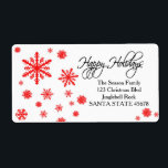 Glad helg snowflake Helgdag Address Label Fraktsedel<br><div class="desc">Lägg till en speciell detalj i helgdag! Det finns många olika kort tillgängliga,  så plocka den utformning och formulering du vill ha. Bläddra i butiken eller sök efter "portosabbianatalelabel".</div>